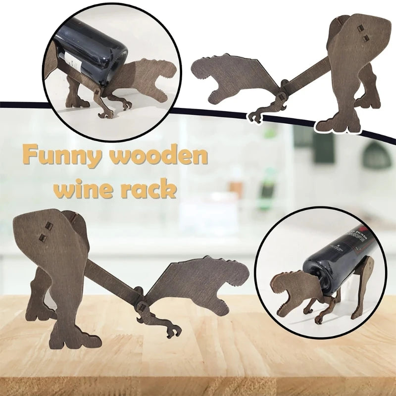 Dinosaur Red Wine Rack Creative Wine Holder Stand Home Decoration