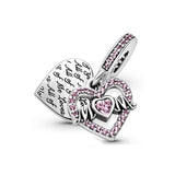 925 Sterling Silver Charm Bracelet Women Jewelry Mother Collection Logo