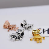 925 Silver Robot Bella Heart Charm for Bracelet