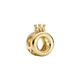 925 Silver Heart Charm Logo 769271C01 for Bracelet Golden Radiant Hearts