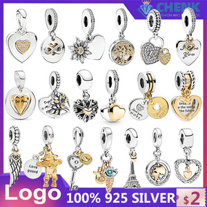 High-End 925 Sterling Silver Spring Pendant Jewelry