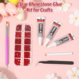 B7000 Clear Craft Glue with Dotting Tools - Adhesive for Various Materials