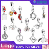 925 Sterling Silver Lady Pendant Jewelry Birthday Gift