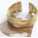 B8 Korea Alloy Weaving Manual Twist Bracelet Silver Bangle