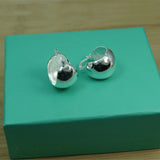 925 Sterling Silver Egg Shaped Hoop Earrings Romantic Jewelry