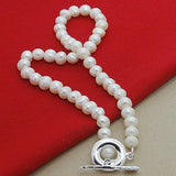 925 Silver Freshwater Pearl Necklace for Women
