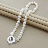 925 Silver Freshwater Pearl Necklace for Women