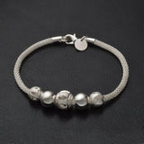 925 Silver Beaded Bracelet Woman Jewelry Gift