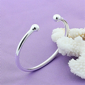 925 Silver Bead Bracelet Bangle Wedding Party Jewelry Gift