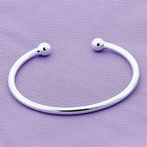 925 Silver Bead Bracelet Bangle Wedding Party Jewelry Gift