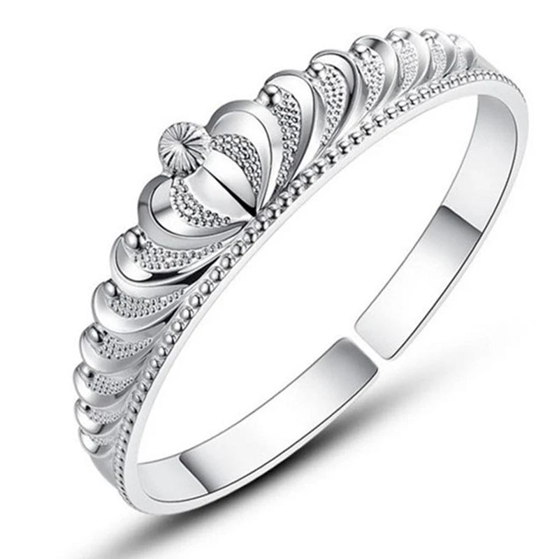 925 Silver Queen Crown Bangles Bracelet For Women