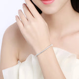 925 Silver 3mm Snake Chain Bracelet For Women Charm Wedding Jewelry Gift