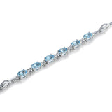 925 Silver Bracelet Sapphire Charm Jewelry Gift