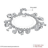 925 Silver Bracelet for Women Charms Wristband Wedding Party Gift