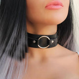 BAFEI Gothic Choker Leather Necklace Cosplay Party Collar Bondage Belt