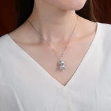 Vintage Distressed Sterling Silver Lucky Cat Pendant