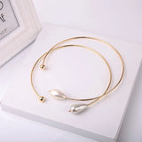 Two-tone Acrylic Pearl Necklace For Women Party