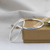 925 Silver Bangles Hollow Bracelet 58mm Glossy Jewelry