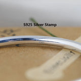 925 Silver Bangles Hollow Bracelet 58mm Glossy Jewelry