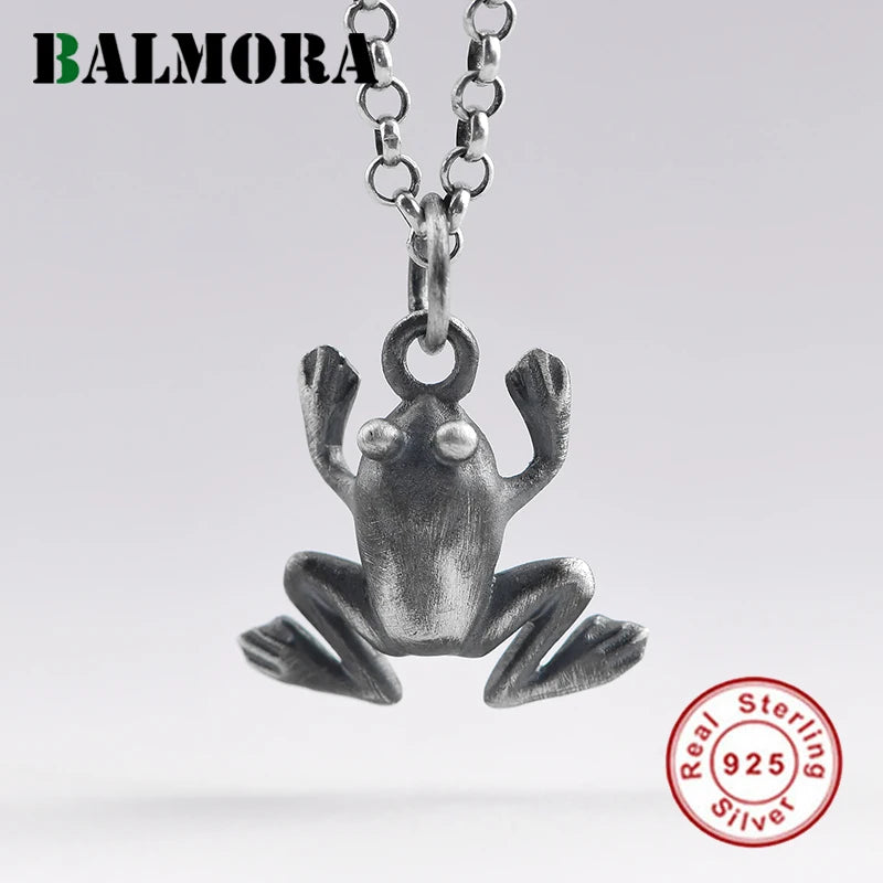 925 Silver 3D Eye Frog Pendant for Men Women- Thai Silver Jewelry