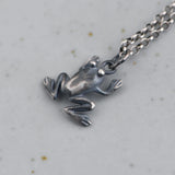 925 Silver 3D Eye Frog Pendant for Men Women- Thai Silver Jewelry