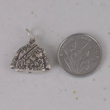 925 Silver Chinese Cheongsam Pendant Thai Jewelry Gift (Chain Not Included)