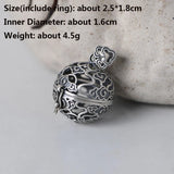 925 Pure Silver Hollow Sachet Pendant Vintage Lucky Pendant Thai Silver Jewelry