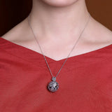 925 Pure Silver Hollow Sachet Pendant Vintage Lucky Pendant Thai Silver Jewelry