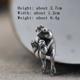 925 Silver Frog Pendant Vintage Animal Jewelry Gift