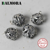 925 Silver Sachet Pendant Vintage Flower Bamboo Thai Jewelry