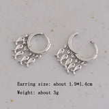 925 Silver Fish Tassels Earring Loop for Women