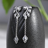 925 Silver Abstract Leaves Earring Tassel Earrings Dangler