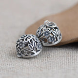 925 Silver Plum Blossom Pendant Vintage Amulet Jewelry