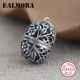 925 Silver Plum Blossom Pendant Vintage Amulet Jewelry