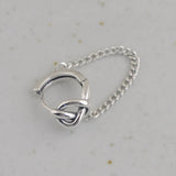 925 Silver Knot Chain Tassel Earring Retro Dangler Daily Jewelry Gift