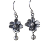 925 Silver Sunflower Tassels Earrings for Women