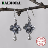925 Silver Sunflower Tassels Earrings for Women