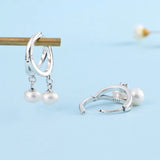 925 Silver Tassel Pearl Earrings - Elegant Drip Earrings for Women