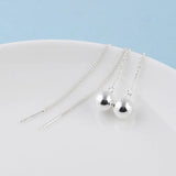 Tassel Silver Beads Chain Earring for Women - Dangler Daily Jewelry