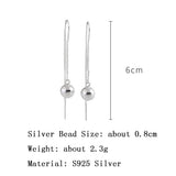 Tassel Silver Beads Chain Earring for Women - Dangler Daily Jewelry