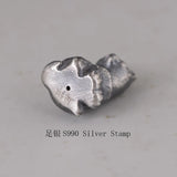 990 Pure Silver Cat Pendant Retro Punk Animal Pendant Thai Silver Jewelry