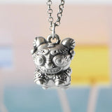Sterling Silver Chinese Zodiac 3D Tiger Pendant