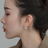 925 Sterling Silver Bead Earring Retro Tassel Ear Stud Jewelry