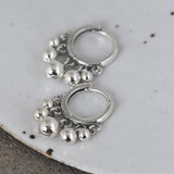 925 Sterling Silver Bead Earring Retro Tassel Ear Stud Jewelry
