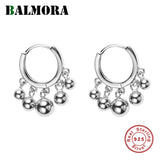 925 Sterling Silver Bead Earring Retro Tassel Ear Stud Jewelry