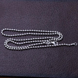 925 Sterling Silver Beads Chain Long Necklace for Women Men 18-34 inch