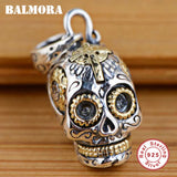 925 Sterling Silver Skull Pendant Necklace Accessory
