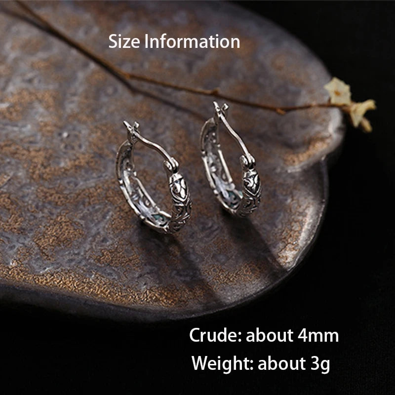 925 Sterling Silver Openwork Pattern Clip Earrings Vintage Jewelry