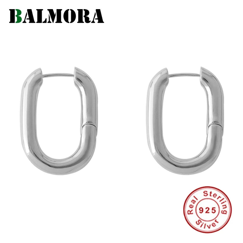 925 Sterling Silver Circle Earring for Women Dangler Ear Stud