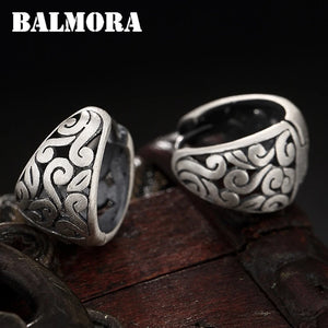 Vintage 990 Silver Cloud Hollow Clip Earrings Matte Jewelry